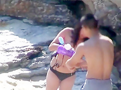 Asian Couple Beach