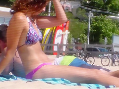 Candid Beach Bikini Ass Butt West Michigan Booty Tent