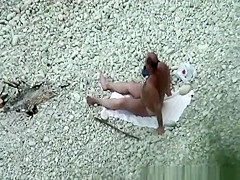 Female nudists at beach