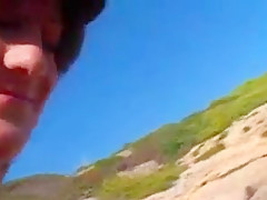 Threesome hard lesbian sex outdoors