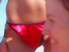Threesome hard lesbian sex outdoors