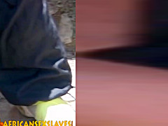 Ebony slave is about to get a rough intrusion