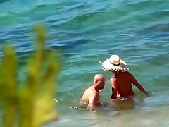 Matching Hat Beach Couple