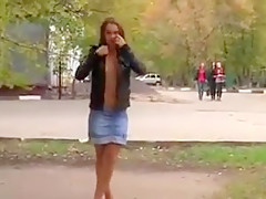 Gorgeous girl flashing in public 3