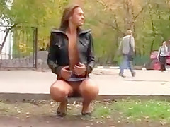 Gorgeous girl flashing in public 3