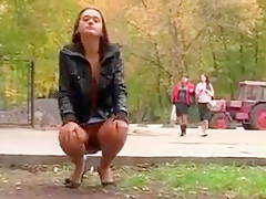 Gorgeous girl flashing in public 3