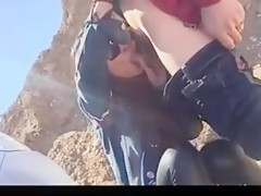 Asian fuck and suck outdoors