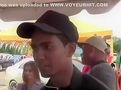 Semi thong bikini on hot teenage butt