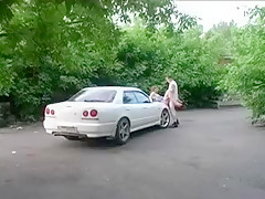 Young cute Rita get fucked outdoor