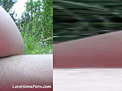 Enjoying a nice picnic with his hot wife