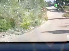 Blonde gets sex in the back of a pickup car