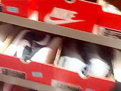 college girl shoe shopping