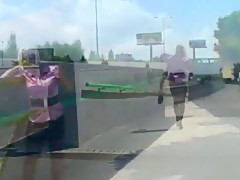 Blonde Autobahn Fuck In Public Serbian German