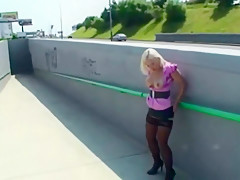 Blonde Autobahn Fuck In Public Serbian German