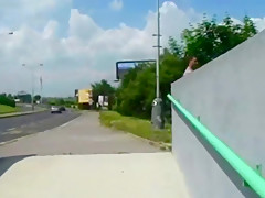 Blonde Autobahn Fuck In Public Serbian German