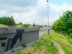 Blonde Autobahn Fuck In Public Serbian German