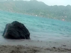 Swallowing sticky cum makes a skinny nudist teen happy