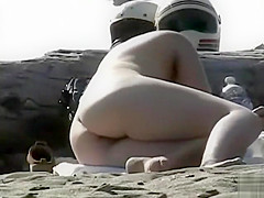 Beautiful bodies examined at the nudist beach