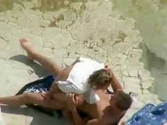 Voyeur missionary sex by the ocean