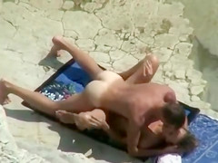 Voyeur missionary sex by the ocean