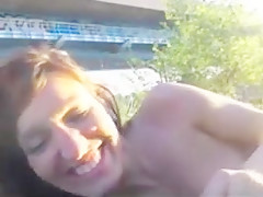 Naomi and branny outdoors