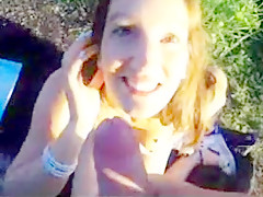 Naomi and branny outdoors
