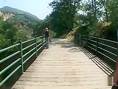 Hottest pornstar Genesis Skye in incredible public, outdoor porn movie