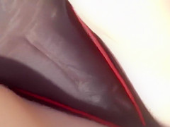 Transparent panties on her sweet vagina