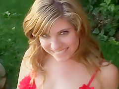 Horny amateur Stockings, Outdoor sex movie