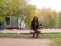russian babe in public street -bymonique