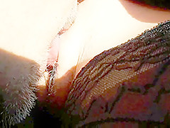 Flashing fingering and blowjob