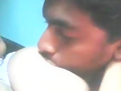 Hot and horny indian girlfriend with big breasts on the bed