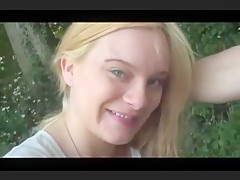 Blonde girl love outdoor anal sex