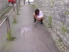 Exotic amateur Pissing, Public porn video
