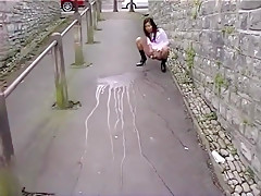 Exotic amateur Pissing, Public porn video