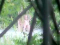 Ukrainian nudists caught fucking in the sand