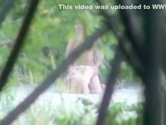 Ukrainian nudists caught fucking in the sand