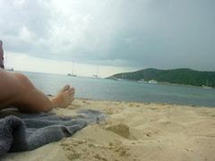 Hot girls pass by as I stroke my dick