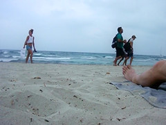 Hot girls pass by as I stroke my dick