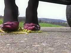 Incredible homemade High Heels, Outdoor porn scene