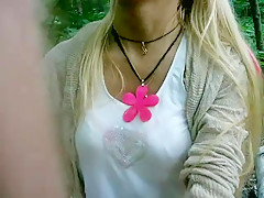 Lovely outdoor blowjob