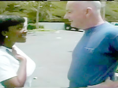 Old man outdoor fuck big tits ebony