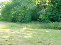 Upskirt bum in the woods part one