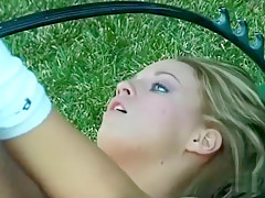 Crazy pornstar Bunny Luv in exotic blonde, outdoor xxx video