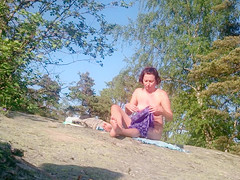 Russian nudist woman gets spied on at the beach