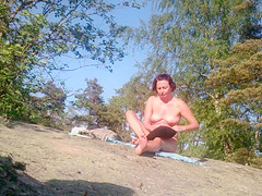 Russian nudist woman gets spied on at the beach