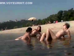 Nude beach with lots of beautiful ladies