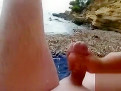 Girl sensually rubs my shaved sausage