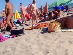 Kinky hidden cam moments at the Cap d'Agde beach while in vacation