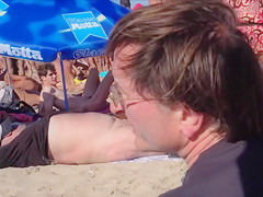 Kinky hidden cam moments at the Cap d'Agde beach while in vacation